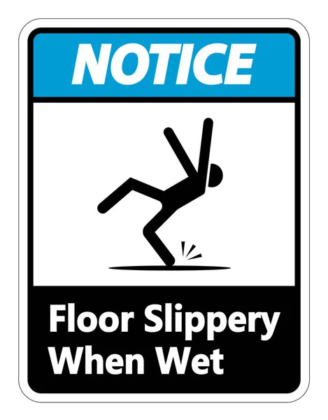 Consulter la notice Slippery When Wet Sign sur fond blanc, vecteur illustr — Image vectorielle