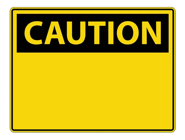 Symbol caution sign label on white background,vector illustration — Stock Vector