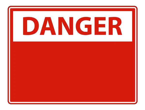 Símbolo signo de peligro etiqueta sobre fondo blanco, vector de ilustración — Vector de stock