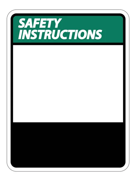 Symbool veiligheidsinstructies Sign label op witte achtergrond, vector illustratie — Stockvector