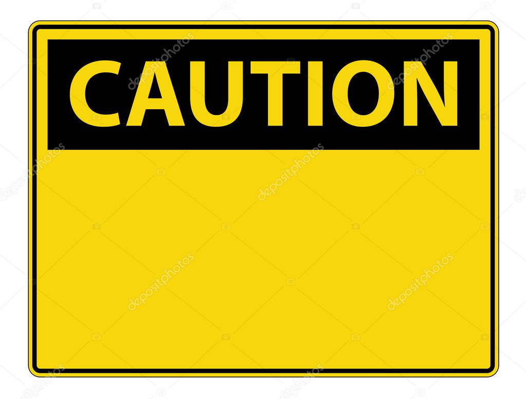 symbol caution sign label on white background,vector illustration