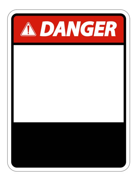 Símbolo signo de peligro etiqueta sobre fondo blanco, vector de ilustración — Archivo Imágenes Vectoriales