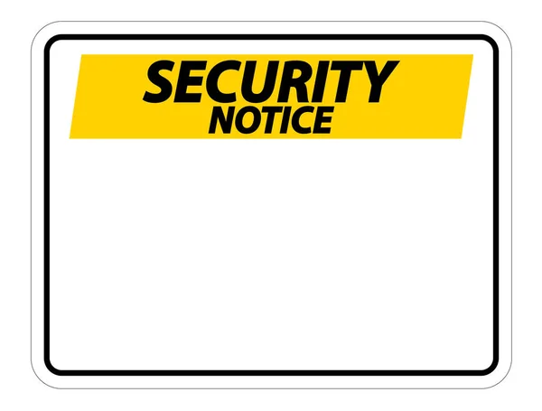 Symbol säkerhets meddelande tecken etikett på vit bakgrund, vektor illustration — Stock vektor