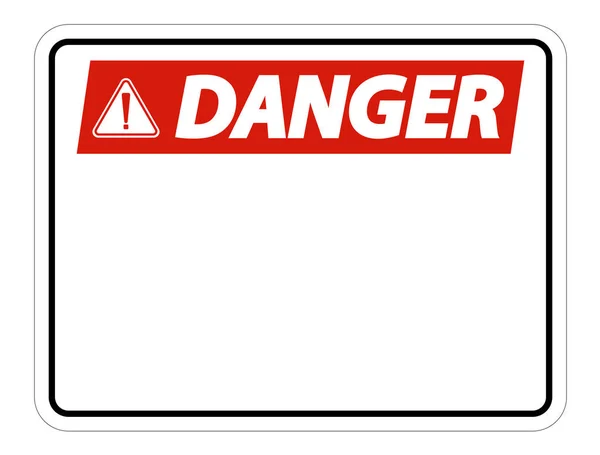 Symbole danger signe étiquette sur fond blanc, illustration vectorielle — Image vectorielle