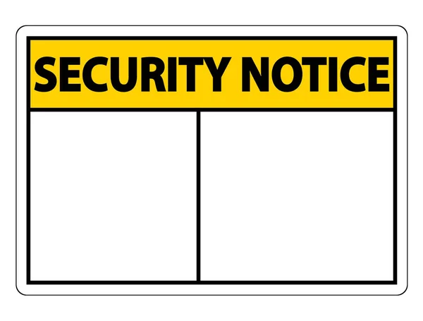 Symbol säkerhets meddelande tecken etikett på vit bakgrund, vektor illustration — Stock vektor