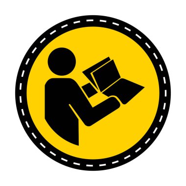 Beyaz arka planda, vektör Illustration üzerinde servis sembolü önce teknik kılavuzu oku