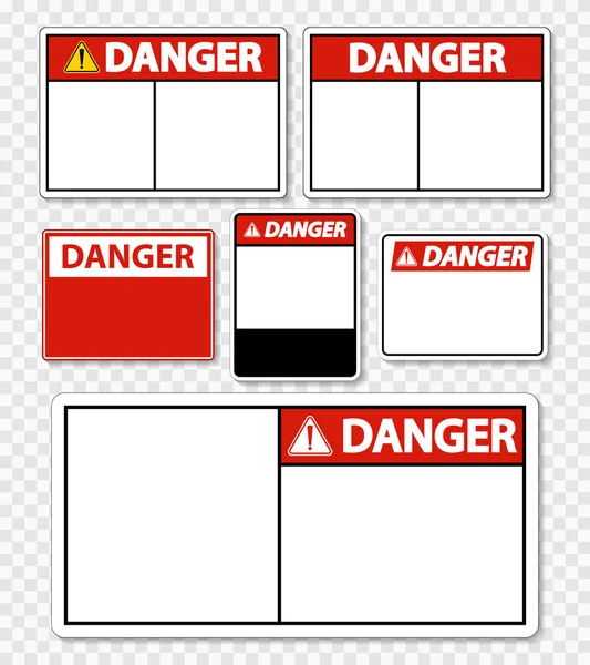 Symbole danger signe étiquette sur fond transparent, Illustration vectorielle — Image vectorielle