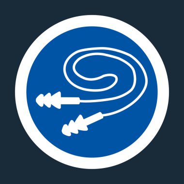 Siyah arka planda kulak fişleri sembolü giymek, vektör illüstrasyon