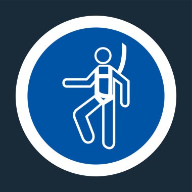 Siyah arkaplan, vektör illüstrasyonunda Sembol Giyme Koşumu İşareti