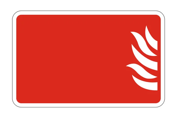 Beyaz arka plan üzerinde yangın sembolü Imza tahtası, vektör illüstrasyon — Stok Vektör