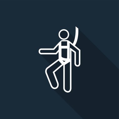 Siyah arkaplan, vektör illüstrasyonunda Sembol Giyme Koşumu İşareti 