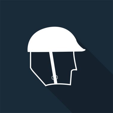 Simge Baş Koruma İşareti siyah arkaplan, vektör illüstrasyonuName 