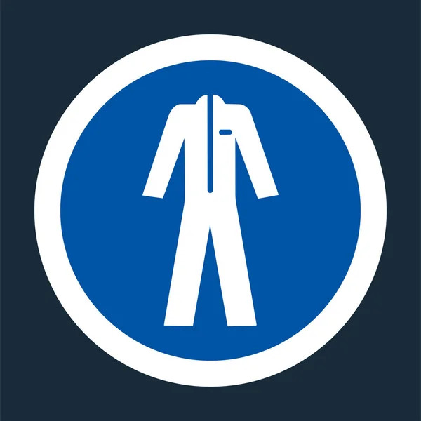 Simbol Pakai Pakaian ProtectIve Pada Latar Belakang Hitam, llustrasi Vektor - Stok Vektor