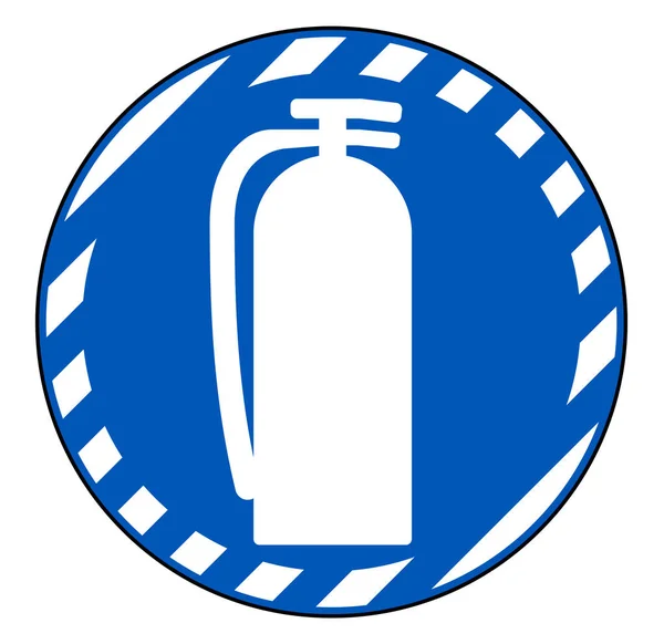 Feuerlöscher-Symbol Bodenschild auf weißem Hintergrund, Vektorabbildung — Stockvektor