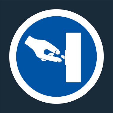 Ppe Icon.Switch Kapat Sembol İşareti Siyah Arka Plan,Vektör llustration