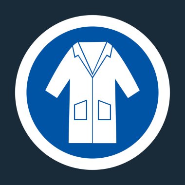 Ppe Icon.Wear Smock Symbol Sign On black Background,Vector llustration