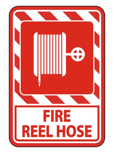 Fire Reel Hose Sign on white background,Vector illustration — Stock Vector