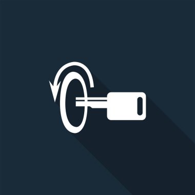 Siyah Arka Plan,Vektör Çizimi Üzerinde Motor Sembol İşaretini Kapat