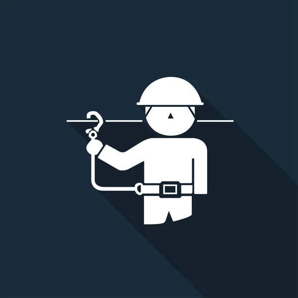 PPE icoon. gebruik veiligheidsgordels symbool teken isoleren op zwarte achtergrond, vector illustratie — Stockvector
