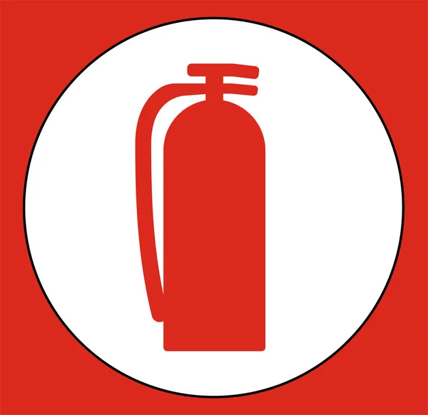 Fire Extinguisher Symbol Floor Sign on white background,Vector Illustration — Stock Vector