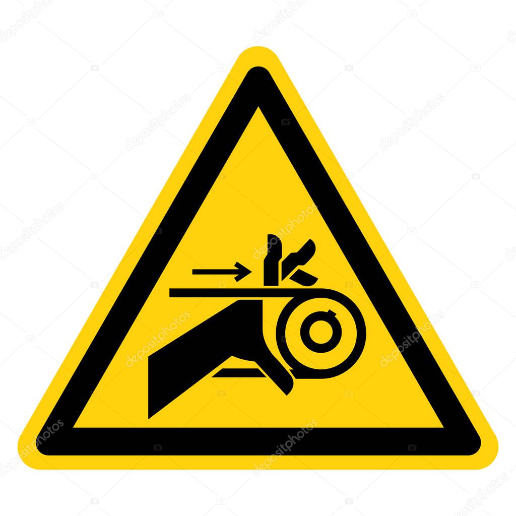 Hand Entanglement Belt Drive Symbol Sign Isolate On White Background,Vector Illustration