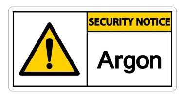Security Notice Argon Symbol Sign On White Background,Vector Illustration clipart
