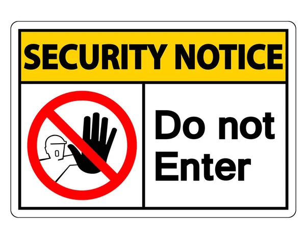 Ειδοποίηση ασφαλείας Μην εισαγάγετε σύμβολο συμβόλου σε λευκό φόντο, απεικόνιση διανυσματικών φορέων — Διανυσματικό Αρχείο