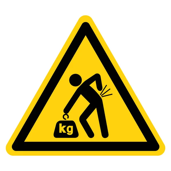 Signe de danger de levage Isoler sur fond blanc, Illustration vectorielle — Image vectorielle