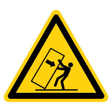 Body Crush Tip over Hazard Symbol Sign Isolate On White Background,Vector Illustration clipart