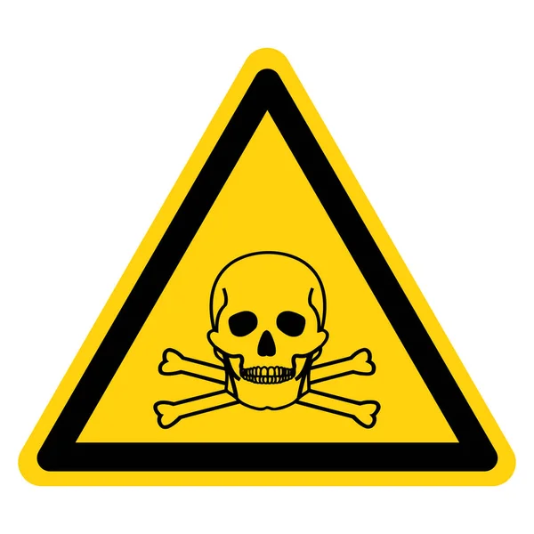 Segno di simbolo materiale tossico isolato su sfondo bianco, illustrazione vettoriale — Vettoriale Stock