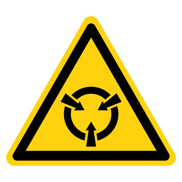 Elektrostatisk Känslig Enhet (ESD) Symbol Logga Isolera På Vit Bakgrund, Vektor Illustration — Stock vektor