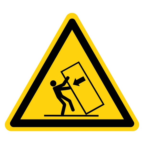 Body Crush Tip over Hazard Symbol Sign Isolate auf weißem Hintergrund, Vektor Illustration — Stockvektor