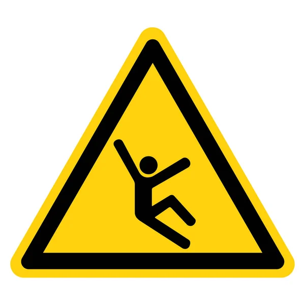 Sinal de símbolo de perigo de escalada Isolar no fundo branco, ilustração vetorial — Vetor de Stock