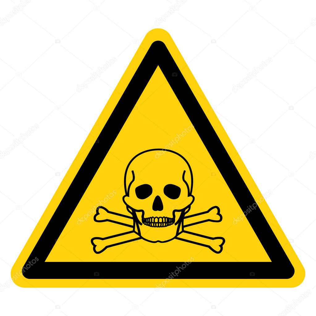 Toxic Material Symbol Sign Isolate On White Background,Vector Illustration