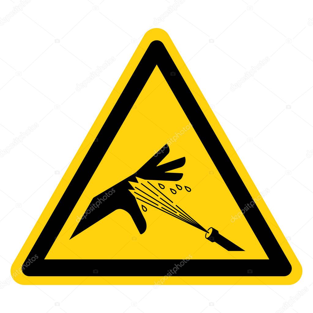 Skin Puncture Pressurized Water Jet Symbol Sign Isolate On White Background,Vector Illustration