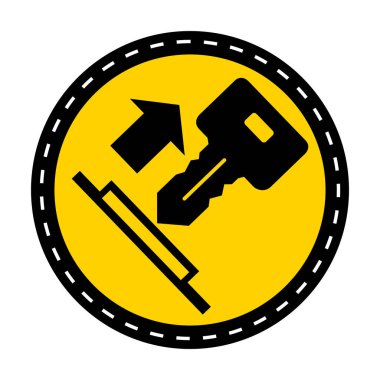 Çekme anahtar sembol Işareti Izole üzerinde beyaz arka plan, vektör Illustration