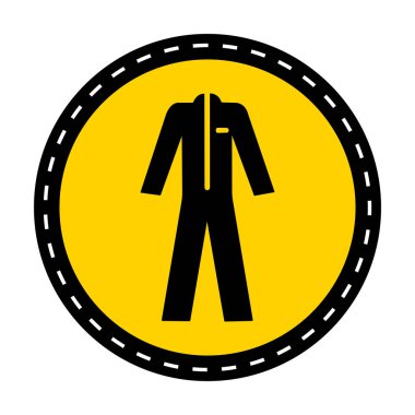 Sembol aşınma koruyucu giyim Izole beyaz arka plan, vektör Illustration