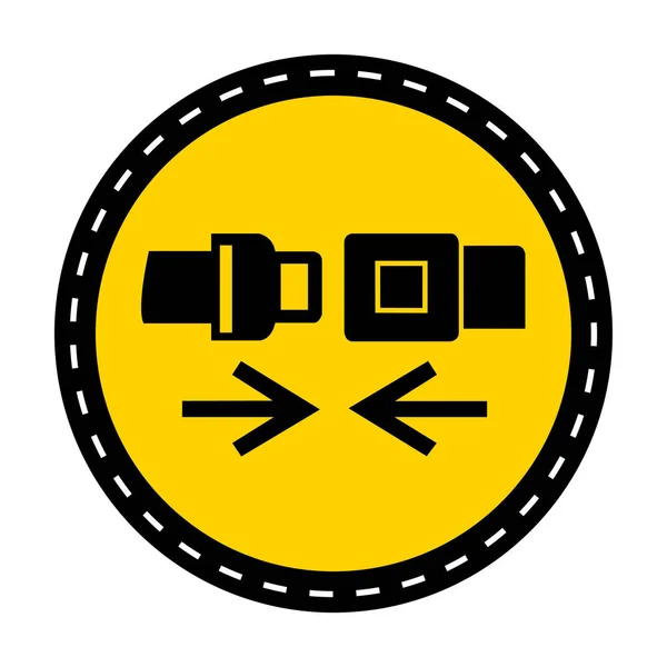Aislamiento del signo del símbolo del cinturón de seguridad de PPE Icon.Wear en fondo blanco, ilustración vectorial — Vector de stock