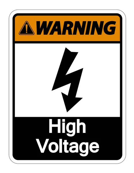 Panneau d'avertissement haute tension Isoler sur fond blanc, Illustration vectorielle — Image vectorielle