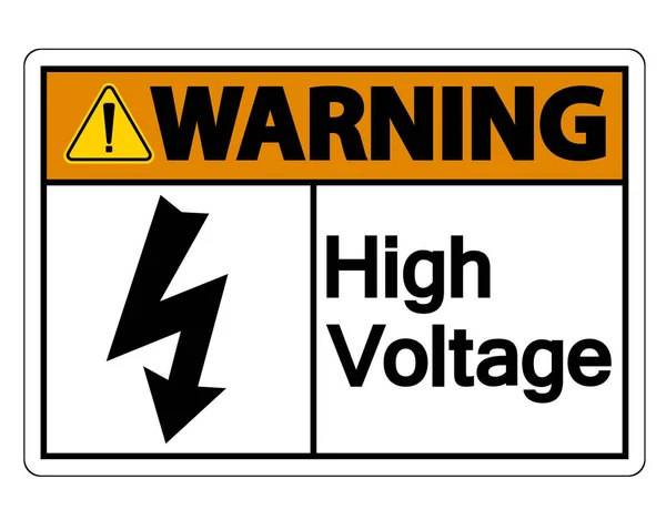 Panneau d'avertissement haute tension Isoler sur fond blanc, Illustration vectorielle — Image vectorielle