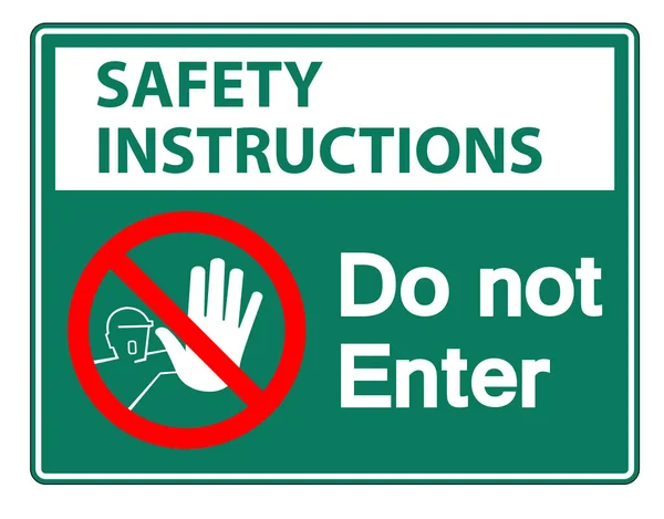 Οδηγίες ασφαλείας Μην εισαγάγετε το σύμβολο συμβόλου απομόνωμα σε λευκό φόντο, απεικόνιση διάνυσμα — Διανυσματικό Αρχείο