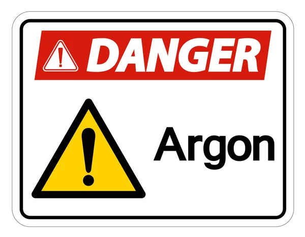 Danger Argon Symbol Sign Isolate On White Background,Vector Illustration — Stock Vector