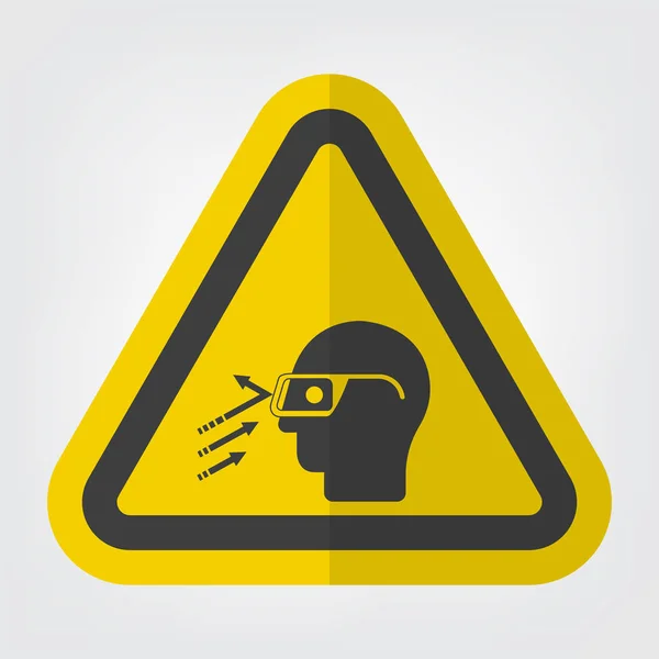 Desgaste de desechos voladores Signo de símbolo de gafas de seguridad aislado sobre fondo blanco, ilustración vectorial EPS.10 — Vector de stock