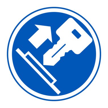 Beyaz Arkaplanda Anahtar Sembol İşaretini İzole Et, Vektör Resimleri EPS.10 