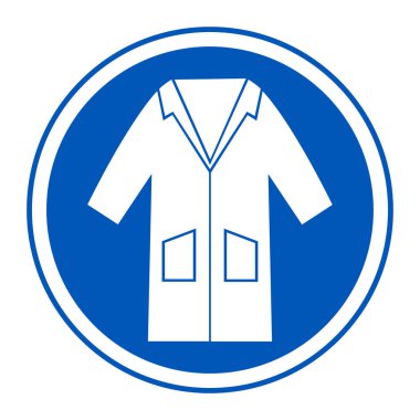 PPE Simgesi. Önlük Sembol İşareti İzole Ekle Beyaz Arkaplanda, Vektör Resimleme EPS.10 