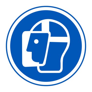 Sembol Yüzü Kalkanı Beyaz Arkaplan, Vektör Resimleme EPS.10 'da İzole Edilmeli 