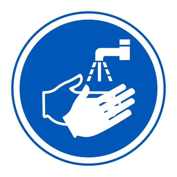 PPEアイコン.ホワイトの背景にあなたの手のシンボルの絶縁体を洗う,ベクトルイラスト｜EPS.10. — ストックベクタ