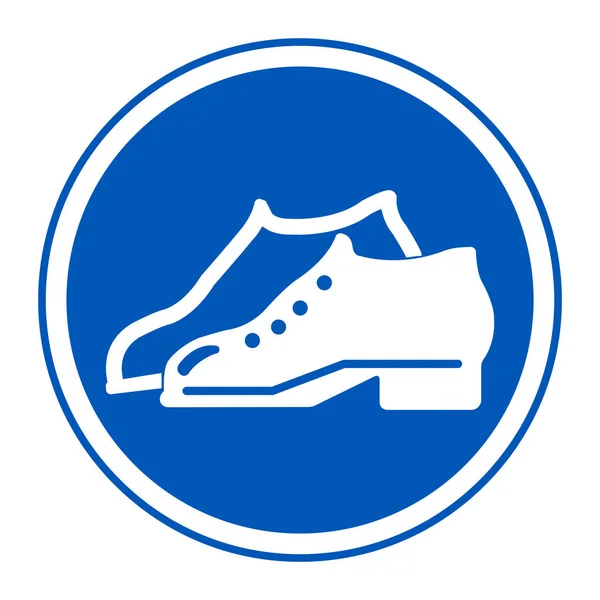 Symbol uzavřené boty jsou požadovány ve výrobní oblasti znamení Izolovat na bílém pozadí, vektorové ilustrace EPS.10 — Stockový vektor