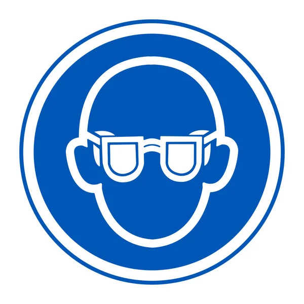 Symbol trägt Schutzbrille Isolat auf weißem Hintergrund, Vektor Illustration EPS.10 — Stockvektor