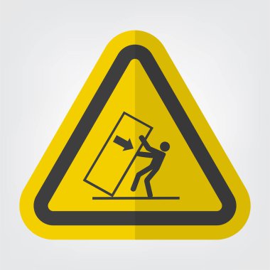 Tehlike Sembol İşareti Üzerine Vücut Çarpışması İşareti Beyaz Arkaplanda İzole EPS.10 Vektör İllüstrasyonu 